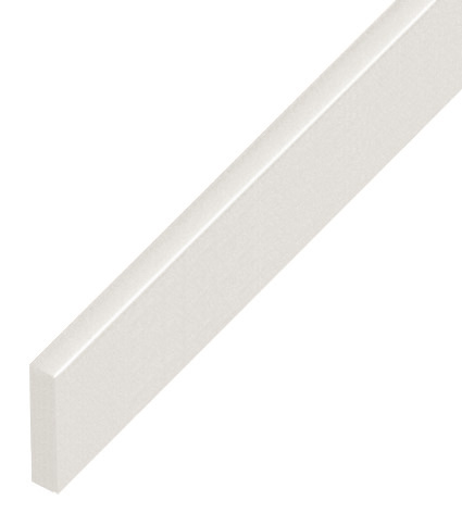 Hausse plastique plate 5x20mm - blanc