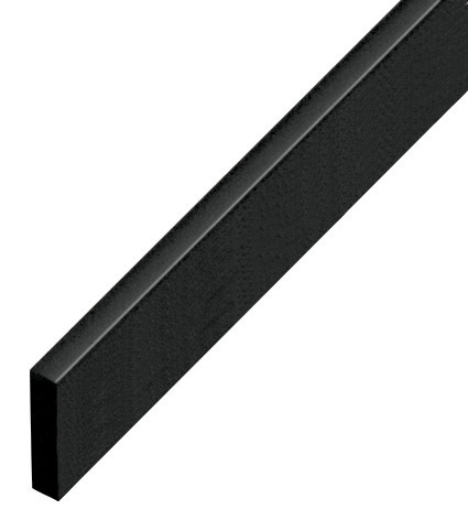 Hausse plastique plate 5x20mm - noir