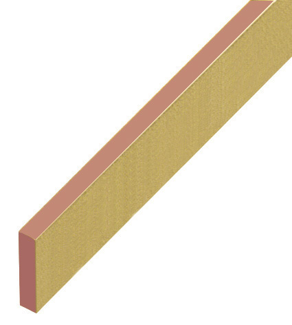 Hausse plastique plate 5x20mm - or