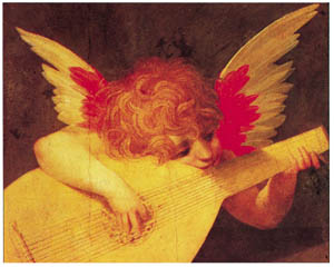 Poster: Fiorentino: Putto Musicante - 63x75 cm