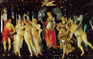 Poster sur chassis: Botticelli: Primavera 142x99 cm