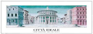 Poster sur chassis: Anonyme: Città ideale 39x140 cm