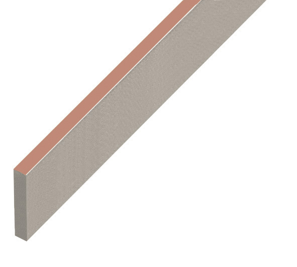 Hausse plastique plate 5x25mm - argent - P25ARG