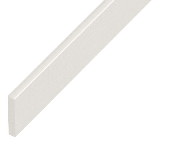 Hausse plastique plate 5x25mm - blanc