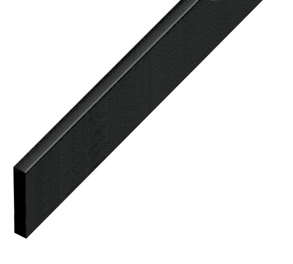 Hausse plastique plate 5x25mm - noir - P25NERO