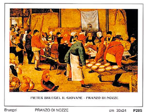 Poster: Brueghel: Pranzo di nozze - 24x30 cm