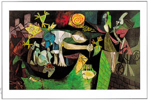 Poster: Picasso: Pêche de nuit - 60x80 cm