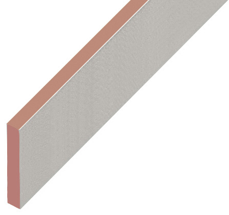 Hausse plastique plate 5x30mm - argent - P30ARG