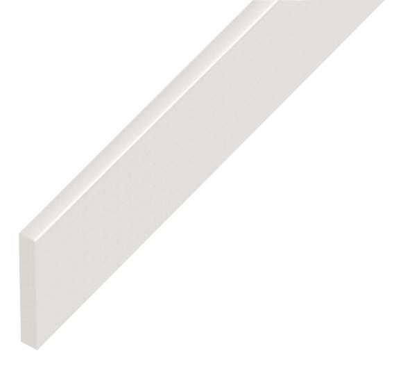 Hausse plastique plate 5x30mm - blanc