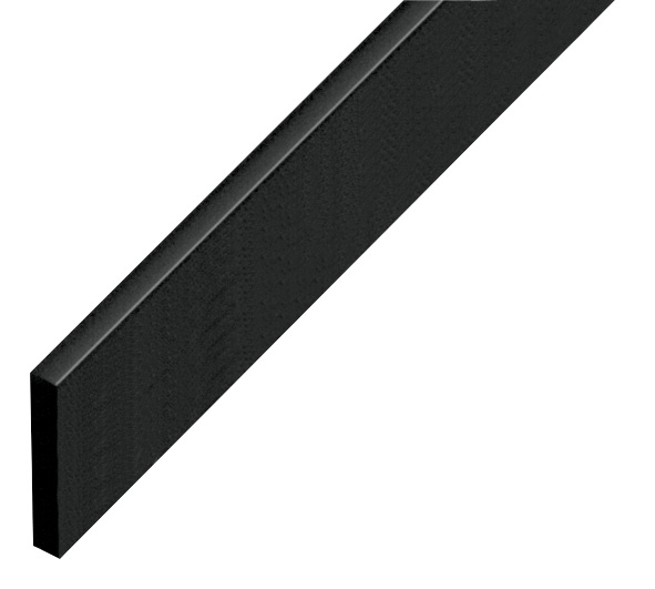 Hausse plastique plate 5x30mm - noir - P30NERO