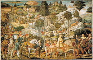 Poster: Gozzoli: Corteo Re Magi - 50x70 cm