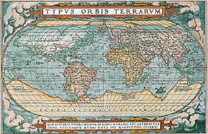 Poster sur toile: Typus Orbis Terrarum 121x81 cm