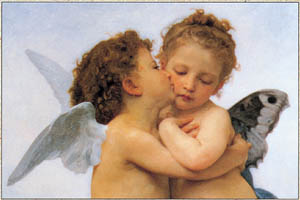 Poster: Bouguereau: First kiss - 60x80 cm