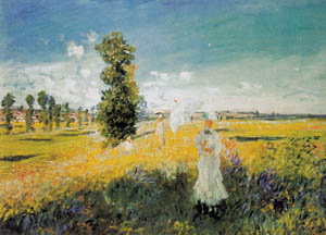 Poster sur chassis: Monet: La passeggiata 126x90cm