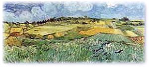 Poster sur toile: Van Gogh: Pianura ad Auvers140x67cm