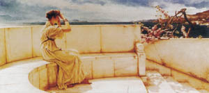 Poster sur chassis: Alma-Tadema: Expectations 140x65cm