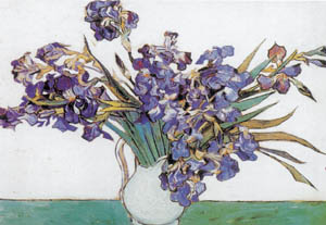 Poster sur chassis: Van Gogh: Iris nel vaso 120x90cm