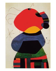 Poster: Mirò: Femme - 60x80 cm