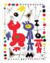 Poster: Mirò: Personnage et Oiseaux - 60x80 cm