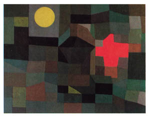 Poster: Klee: Incendio sotto la luna - 40x50 cm