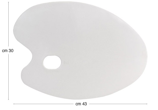 Palette en plastique, ovale, 30x43 cm