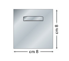 Plaquette en zinc autoadhésive pour miroirs lourds - 8x8 cm