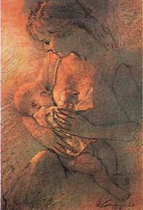 Gravure: Carcupino: Maternità - 50x70 cm