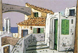 Gravure: Selis: Maisons - 35x50 cm