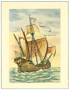 Gravure: Bateau Corsaire - 25x35 cm