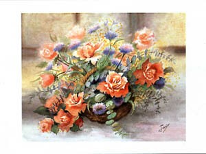 Gravure: Jany: Bouquet - 50x70 cm