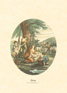 Gravure: Les Saisons: Printemps - 13x18 cm