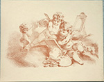 Gravure: Putti - 30x24 cm