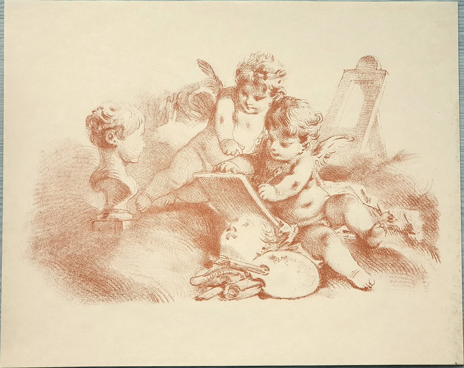 Gravure: Putti - 30x24 cm