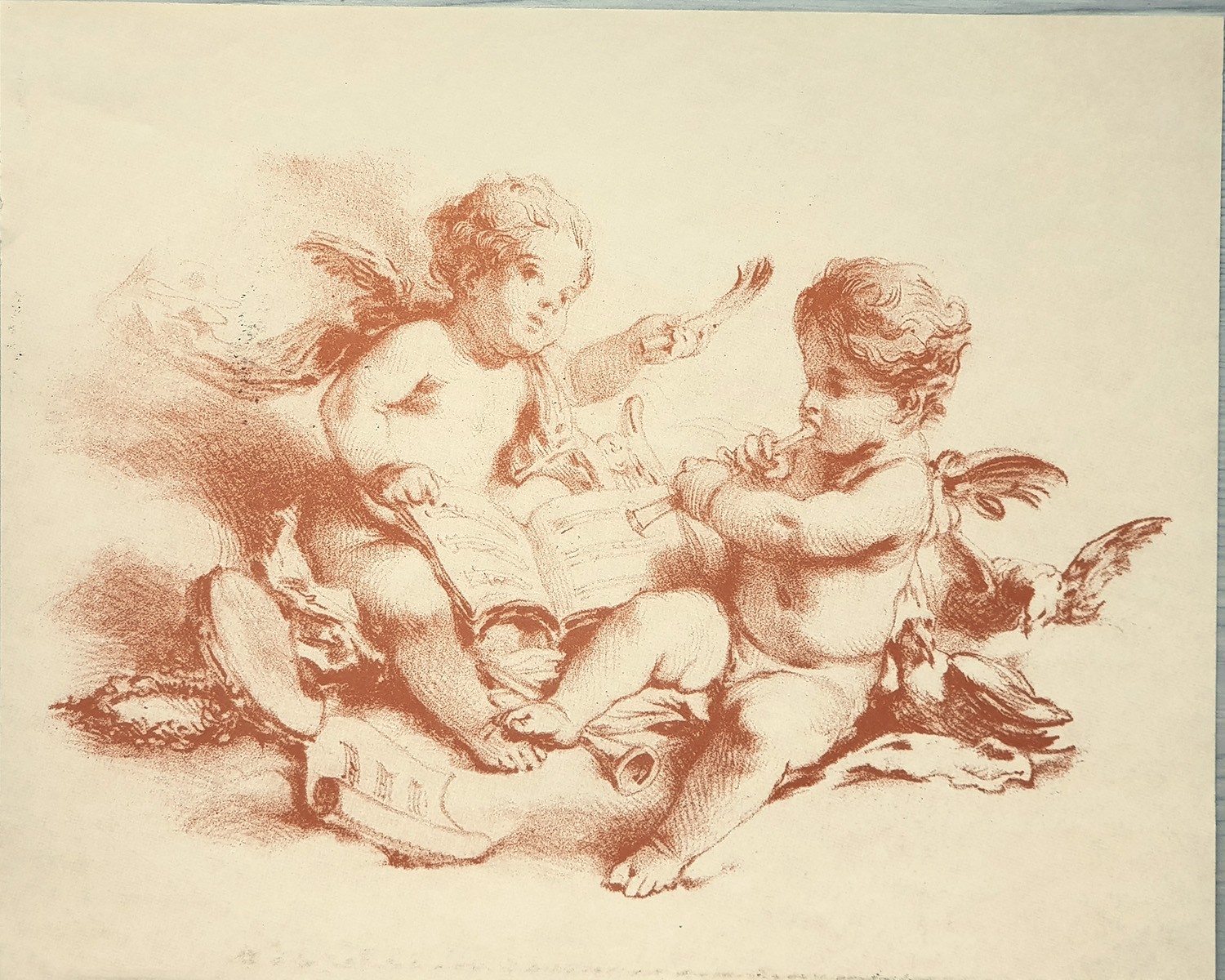 Gravure: Putti - 30x24 cm