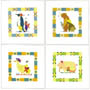 Série de 3 gravures: Baby Animals - cm 30x30