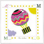 Estampe: Série Baby Alphabet: Ballon - cm 30x30