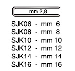 Agrafes type SJK mm   6 - Par 20.000 pcs.