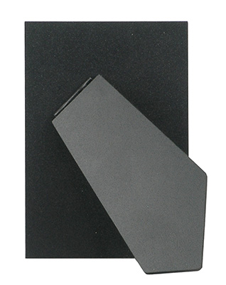 Dos rectangulaires noirs 9x13 cm