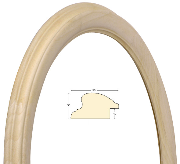 Cadre rond en bois brut diamètre 40 cm