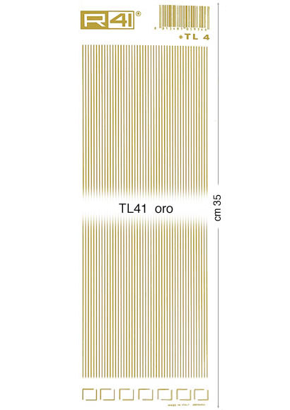 Feuille décor-transfert 35x9 cm or