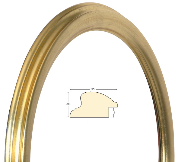 Cadre rond doré diamètre 40 cm