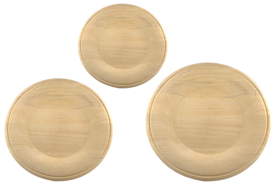 Set de 3 plats en bois