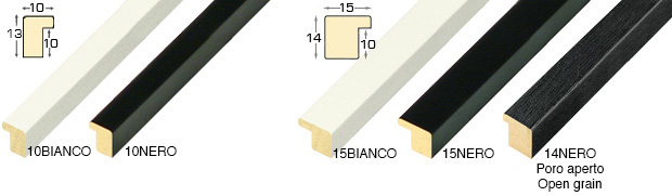 Série complète d'èchantillons à angle de la baguette 10 (5 pièces)