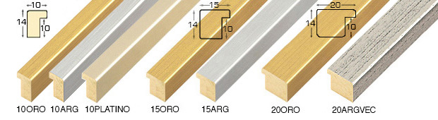 Série complète d'èchantillons à angle de la baguette 15 (6 pièces)