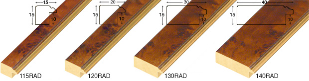 Echantillon à angle baguette 130RAD