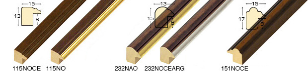 Echantillon à angle baguette 151NOCE