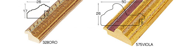 Echantillon à angle baguette 575VIOLA