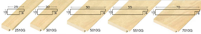 Série complète d'èchantillons à angle de la baguette 1510 etc. (7 pièc