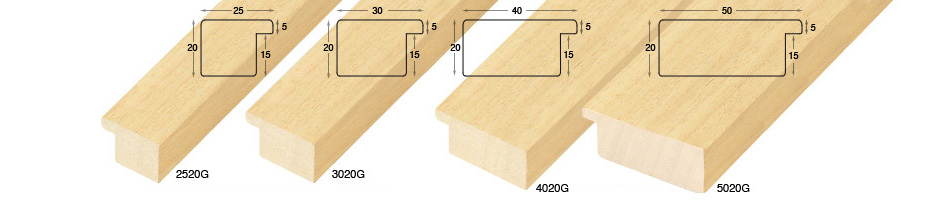 Baguette ayous, larg.15mm, haut.120m - brute