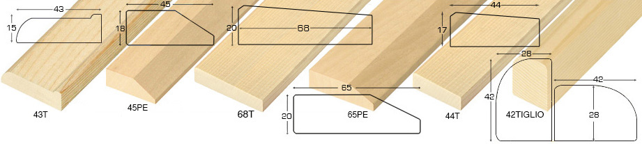 Echantillon à angle baguette 43T